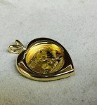 Heart-Shaped Chinese Panda Bear Gold Pendant