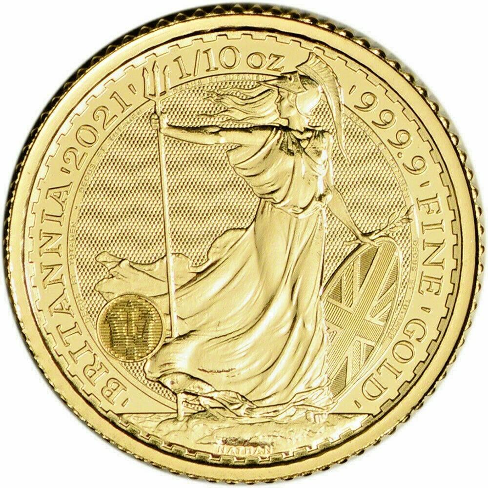 2021 1/10 OZ Gold Britannia £10 Coin