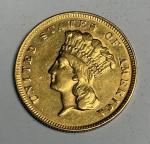 1874 $3 Indian Princess Gold Coin - XF