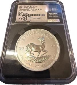2019 South Africa Silver Krugerrand NGC PF70