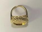 14K Yellow Gold Chinese Panda Bear Coin Ring