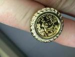 14K Yellow Gold Chinese Panda Bear Coin Ring