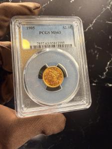1905 $2.50 Liberty Gold Quarter Eagle Coin