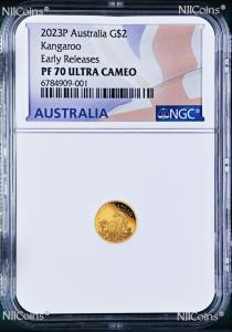 2023 Australia Mini Roo Kangaroo Gold Coin PF70