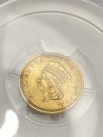 1874 Indian Princess Gold Dollar Coin MS 62