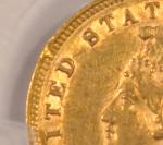 1862 $3 Indian Princess Gold Coin AU53