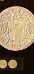 Swiss Helvetia 20 Franc Gold Coin 1927