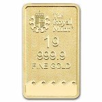 1 Gram Gold Bar - Royal Mint Britannia Design