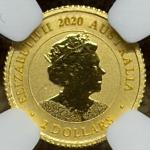 2020 P Australian Mini Roo 1/2 Gram Gold Coin