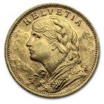 1930-B Swiss Gold 20 Francs Helvetia Coin