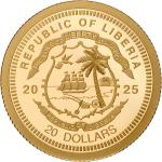 2025 Liberia 24K Gold Panda Proof Coin