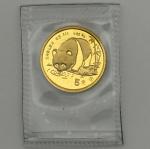 1987-Y Chinese 5 Yuan Gold Panda Coin 1/20 Oz