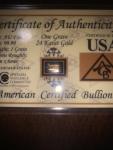 1 Grain .999 Fine 24k Solid Gold Bar