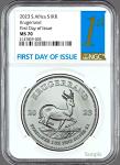 2023 South Africa Krugerrand Silver First Day MS70