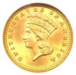 1883 Indian Gold Dollar Coin - NGC MS66