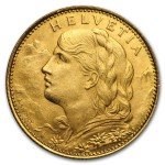 Switzerland 10 Francs Gold Coin 1911-1922