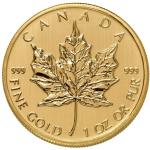 Canadian Gold Maple Leaf Coin 1 oz .999 Pure