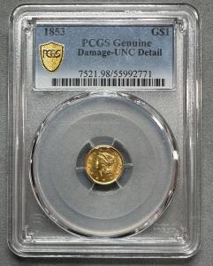 1853 Type 1 $1 Gold Coin - Key Type