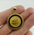1/10 Ounce Gold-Plated China Panda Pendant