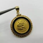 1/10 Ounce Gold-Plated China Panda Pendant