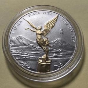 2012 Gold Gilded Libertad Coin - 1oz Silver