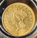 1857 Large Head Indian Princess Gold Dollar Coin