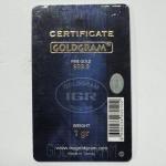 1 Gram IGR Gold Bar .9999 Fine