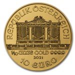2021 Austria 1/10 oz Gold Philharmonic Coin