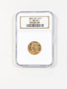 1898 Swiss 20 Francs Gold Coin - MS64