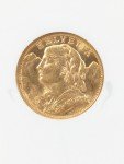 1898 Swiss 20 Francs Gold Coin - MS64