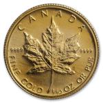 1/10 oz Gold Maple Leaf Coin - Random Year