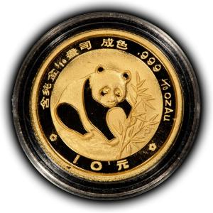 1988 China 10 Yuan Gold Panda Coin - Proof