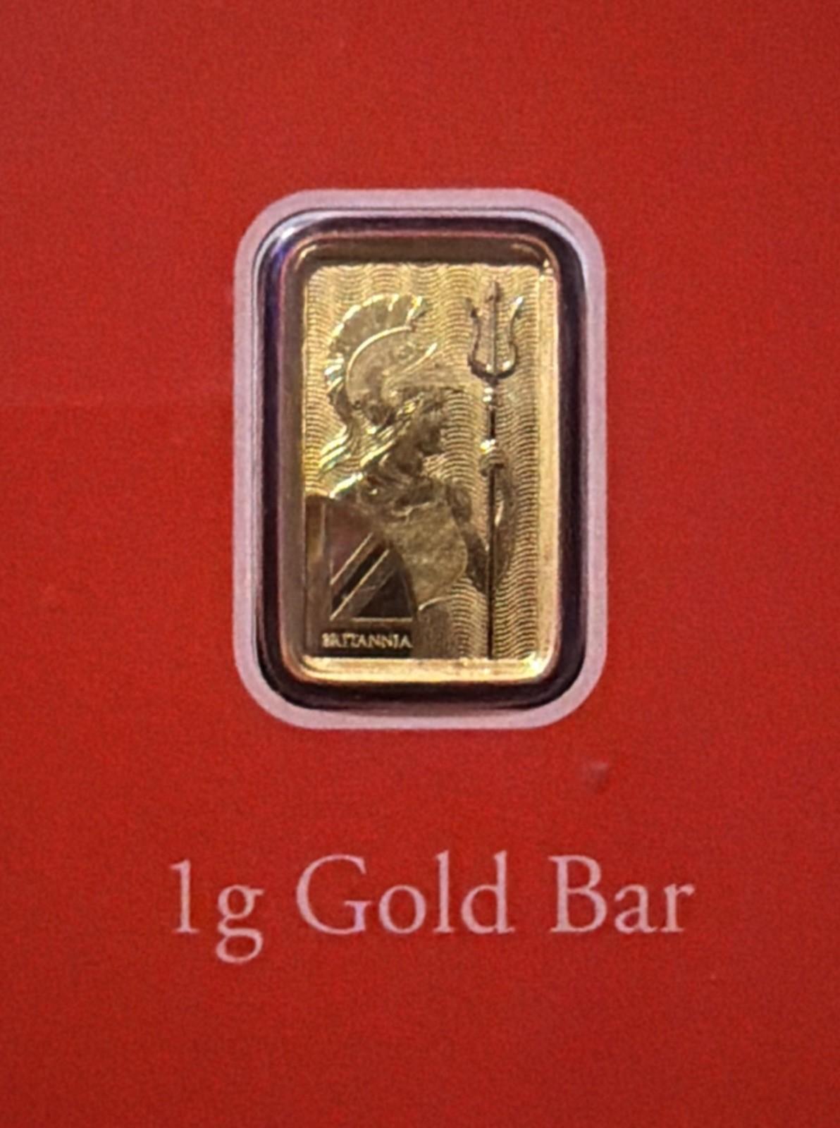 1 gram Gold Bar - Royal Mint Britannia