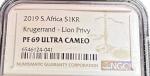 2019 South African Krugerrand Lion Privy Coin