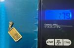 24K Gold 1 Gram Valcambi Suisse Ingot with Pendant