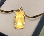 24K Gold 1 Gram Valcambi Suisse Ingot with Pendant