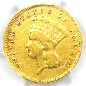 1878 Indian Gold Three Dollar Coin - PCGS VF35
