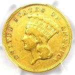 1878 Indian Gold Three Dollar Coin - PCGS VF35