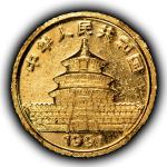 1991 China Gold Panda Coin 3 Yuan 1 Gram