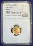 2015 Canadian Maple Leaf 1/10 oz Gold Coin