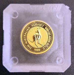 1999 $5 Australia 1/20 Gold Nugget Coin