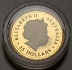 2006 $15 Australia 1/10 oz Gold Coin - Kangaroo