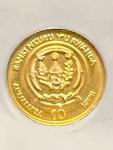 2015 1/200 oz Rwanda Franks .9999 Gold Coin