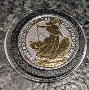 2017 1 oz Britannia Gold Gilded Coin