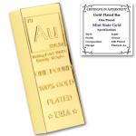 Gold Plated Trapezoid Ingot Paperweight 1 lb