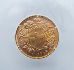 1949 B Swiss Gold 20 Franc Gem Coin