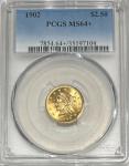 1902 $2.50 Gold Quarter Eagle, PCGS MS64+