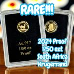 2024 South Africa Krugerrand 1/50 oz Gold Coin