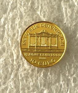 2025 Austrian Philharmonic 1/10 oz Gold Coin