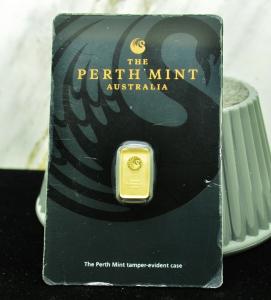 Perth Mint 1 Gram 99.99% Fine Gold Bar